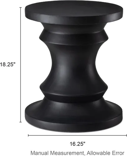 Miniatura 2 de Giltzhome Taburete decorativo antiguo de jardín, 18.25 pulgadas de alto, mesa de acento de ajedrez resistente, mesa auxiliar, soporte para maceta