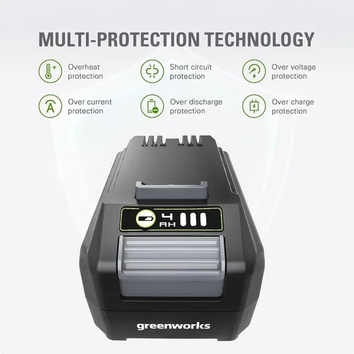 Miniatura 2 de Greenworks - Batería de iones de litio de 24 V y 4.0 Ah (batería original Greenworks/ compatible con 125+ herramientas)