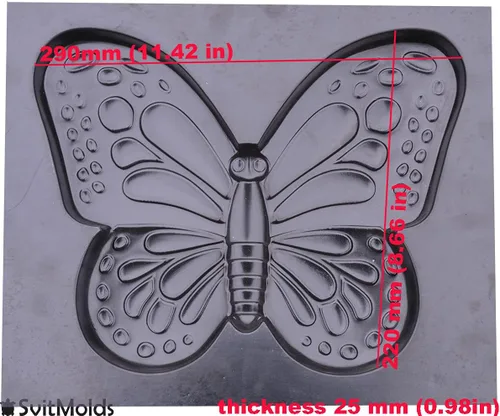 Miniatura 3 de SvitMolds Molde de hormigón Mariposa Yeso Hormigón Paso a paso de piedra Moth Garden Path (D53)