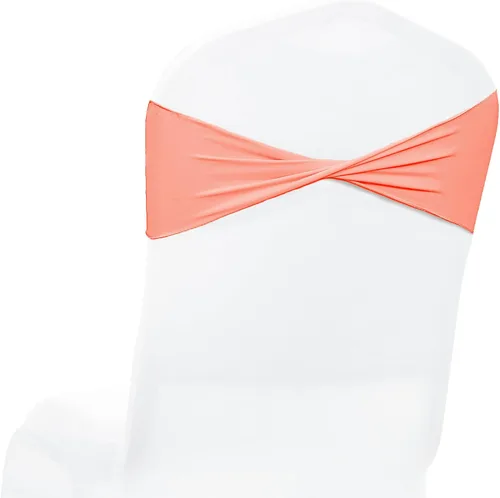 Miniatura 18 de MDS® Paquete de 10 bandas elásticas de elastano para silla sin hebilla deslizante, lazo elástico reutilizable para silla para boda, recepción