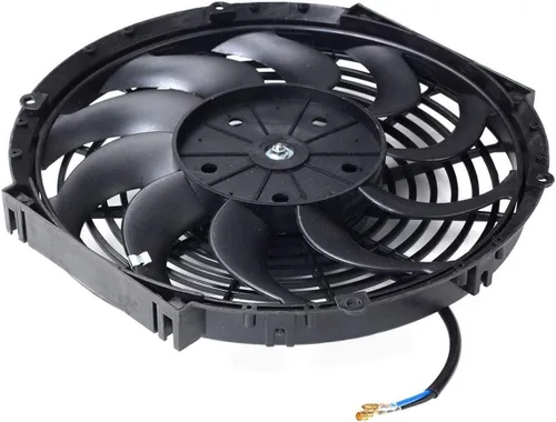 Miniatura 4 de Ventilador delgado de 12 pulgadas Push Pull Radiador eléctrico Ventilador de refrigeración Kit de montaje de 12 V Negro Universal (12 pulgadas)