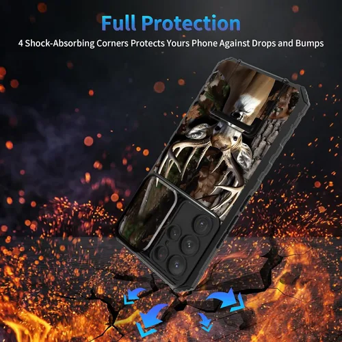 Miniatura 1031 de Funda para Samsung Galaxy S22 Ultra 5G, Galaxy S22 Ultra con cubierta de cámara deslizante, funda resistente de doble capa con función atril Black