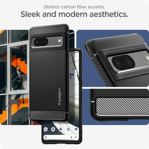 Miniatura 3 de Spigen Rugged Armor - Funda compatible con Google Pixel 7, color negro mate