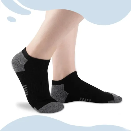 Miniatura 6 de Comfoex 10 pares de calcetines tobilleros de corte bajo para niños de 8-10, 4-6, 6-8 años, calcetines deportivos cortos con suela acolchada