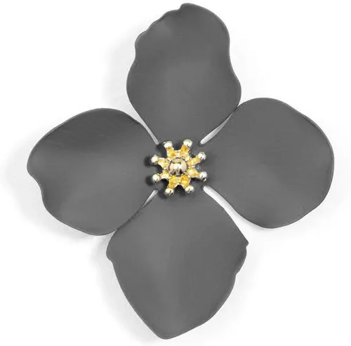 Miniatura 2 de ZENZII Aretes con pétalos de flor y broqueles en color dorado al centro, para mujer.