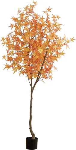 Nearly Natural Árbol de otoño artificial de arce otoñal de 7 pies