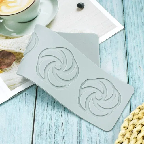 Miniatura 2 de Molde de patrón geométrico, molde en espiral hueco 3D de silicona para fondant para decoración de pasteles, cupcakes, alimentos