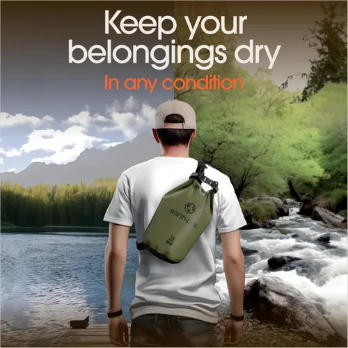 Miniatura 8 de Earth Pak Bolsa Seca Impermeable - Mochila Impermeable de Cierre Enrollable Superior Mantiene el Equipo Seco para Kayak con Funda Impermeable