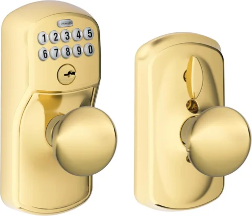 Miniatura 11 de SCHLAGE FE595 CAM 622 GEO Entrada con teclado con cerradura electrónica Flex, negro mate