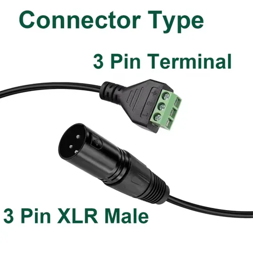 Miniatura 3 de 4 conectores XLR macho y hembra a cable de terminal de tornillo de 3 pines, adaptador de tornillo XLR de 3 núcleos con cable de 11.8 in