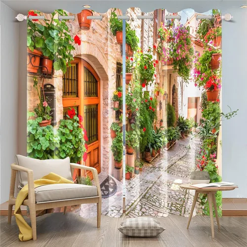 Miniatura 64 de Cortinas japonesas con pintura de tinta, monte Fuji, sol rojo, puesta de sol, hojas de bambú, cortinas de ventana para dormitorio, sala de estar