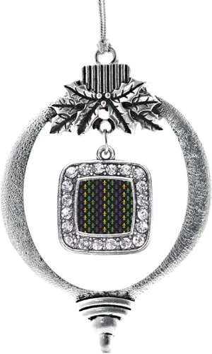 Miniatura 193 de Inspired Silver - Nana púrpura - Adorno de Navidad plateado - Adorno cuadrado para árbol de Navidad con circonita cúbica - Decoración colgante
