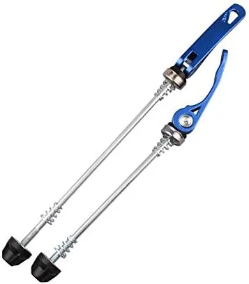 Miniatura 3 de Road Mountain Bicicleta MTB Rueda Buje Delantero y Trasero QR Quick Release Pinchos Clip Palanca Eje 145/7.283 in, Par, Múltiples Opciones