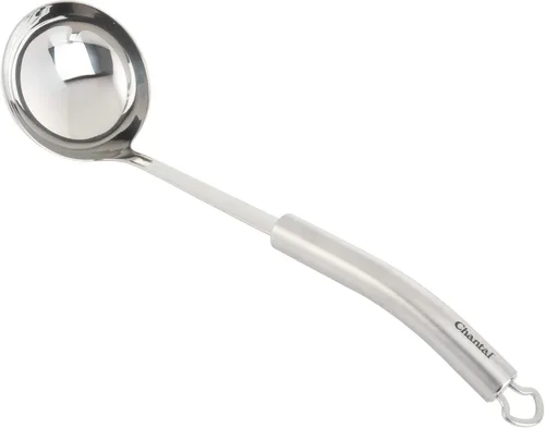 Chantal Utensilios para cucharón de sopa, 4 onzas, acero inoxidable pulido