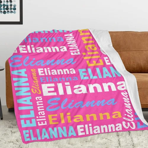 Miniatura 2 de Manta personalizada con nombre, manta personalizada con nombre, manta personalizada para adultos, niños y bebés, manta personalizada con monograma