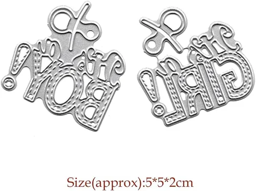 Miniatura 2 de DIY Scrapbooking Artist Plantillas de troqueles de corte de metal, marco de corte artesanal, plantilla en relieve para hacer tarjetas de papel Niño