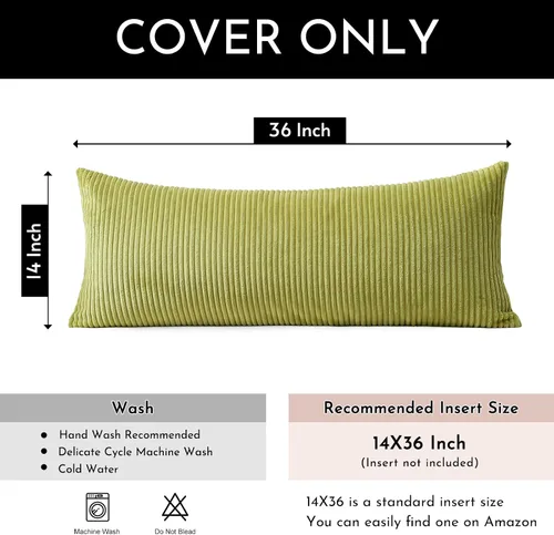 Miniatura 308 de Artscope Fundas de Almohada de Pana a Rayas Acogedoras Súper Suaves Decorativas Cuadradas Fundas de Cojín para Sofá Sillón Dormitorio Decoración