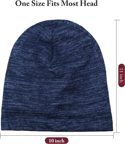 Miniatura 18 de 4 Pieces Satin Lined Beanie Cap Satin Sleep Lined Hat Slouchy Beanie Hat Night Silk Hair Cap for Women Men