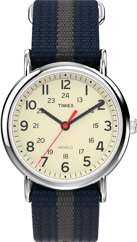 Miniatura 9 de Timex Weekender 38mm Unisex Analog Watch INDIGLO Backlight Adjustable Durable Nylon Fabric Slip Through Strap 24 Hour Time