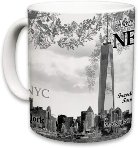 Miniatura 3 de Sweet Gisele Tazas de la ciudad de Nueva York Taza de cerámica NYC Taza de café del horizonte del centro de Manhattan Edificio Empire State
