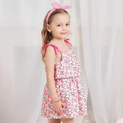 Miniatura 4 de Sosomi Vestido sin mangas para niña pequeña, vestido de niña 6M-5T, vestido floral para niñas pequeñas, vestido de verano para niñas, vestidos