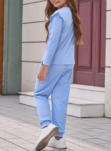 Miniatura 4 de blibean Conjuntos de ropa de otoño para niñas con estilo, tallas 4-13 años