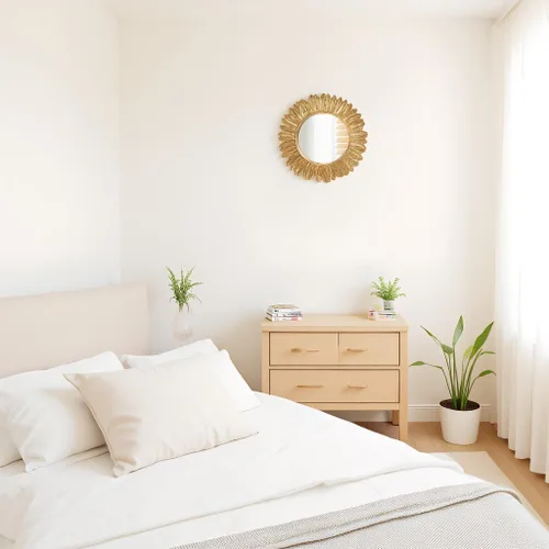 Miniatura 7 de ZOROSY Espejo de pared redondo dorado de 12 pulgadas, espejo decorativo de pared pequeño, espejo bohemio para decoración de pared para tocador, sala