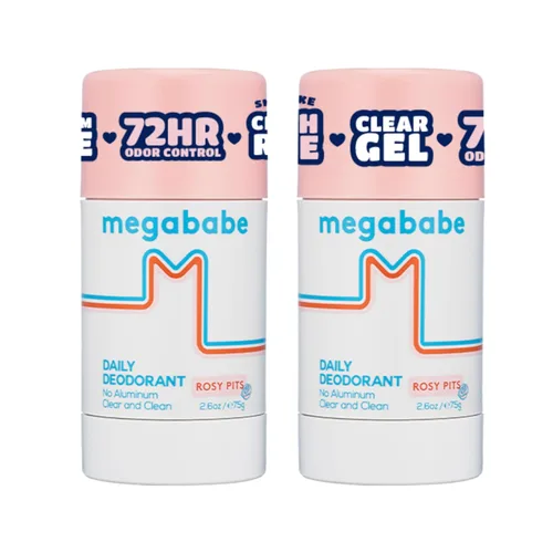 Miniatura 10 de Megababe Beachy Pits - Desodorante diario, aroma fresco, 2.6 onzas, barra