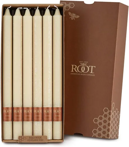 Miniatura 34 de Root Candles Velas sin aroma de cena Premium mezcla de cera de abejas en caja, 9 pulgadas, cera de abejas, 12