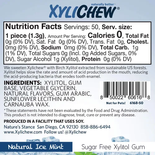 Miniatura 2 de Xylichew - Botes de goma de mascar 100% xilitol, sin OMG, gluten, aspartame y goma sin azúcar, cuidado bucal natural, alivia el mal aliento