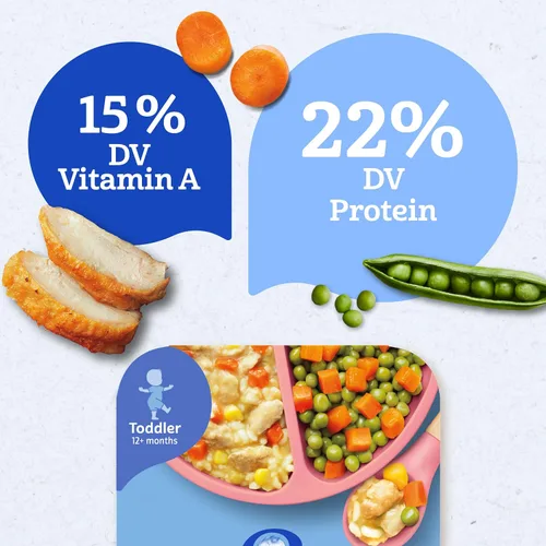 Miniatura 6 de Gerber Comida para niños pequeños, arroz amarillo y pollo, hora de comer para niños pequeños, 8PK
