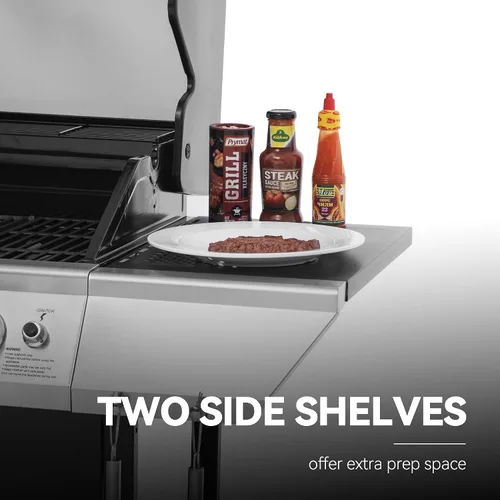 Miniatura 5 de Royal Gourmet GA4400T Parrilla de acero inoxidable de 4 quemadores, gasolina de propano líquido, 40,000 BTU, estilo de carrito, perfecto para un