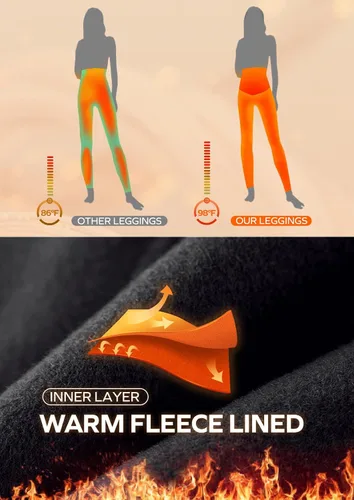 Miniatura 2 de Ewedoos Leggings de maternidad con forro polar y laterales fruncidos, cálidos, sobre el vientre, pantalones térmicos de yoga con bolsillos