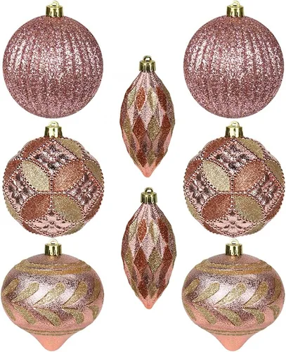 Miniatura 17 de 30 piezas de adornos de bola de árbol de Navidad irrompibles negros para decoración navideña