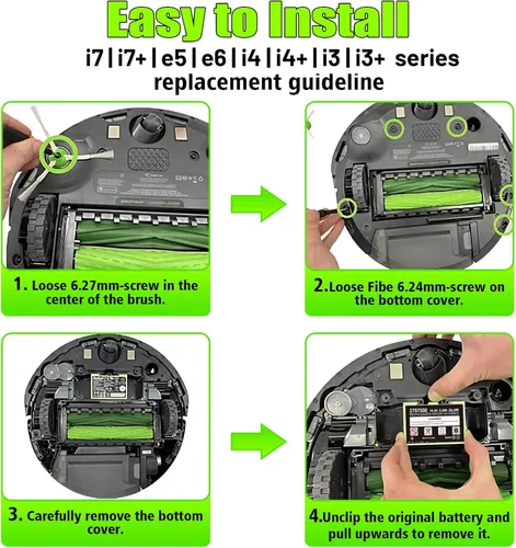 Miniatura 6 de 【Actualización】Batería de repuesto de 4.5Ah 14.4V para iRoboot Roomba i7 + i7 14.4Volt e/i Series J7 J7+ 7150 7550 e5 e5 e5152 e5154 e6 i3 i3+ i4