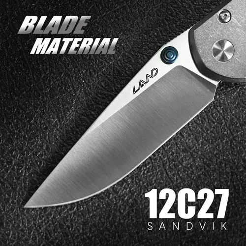 Miniatura 4 de LAND al aire libre caza supervivencia camping EDC herramienta bolsillo plegable cuchillo (912)