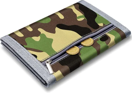 Miniatura 2 de Cartera para niños y niñas billetera triple para niños de 4 a 18 años cartera para niños pequeños con bolsillo para monedas con cremallera y 8
