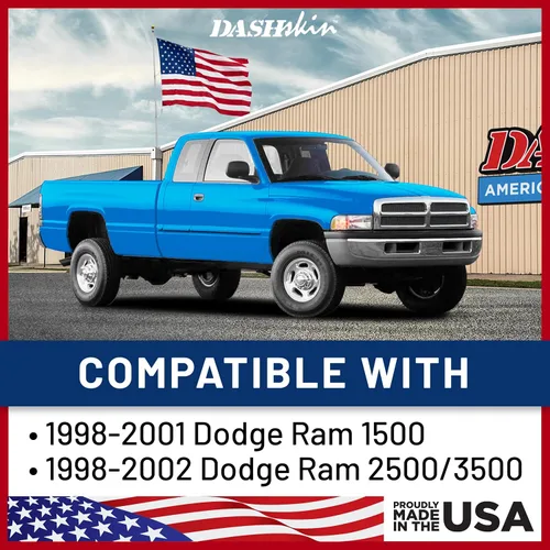 Miniatura 2 de DASHSKIN Tapa moldeada para salpicadero compatible con Dodge Ram 1500 1998 1999 2000 2001 (98-02 Ram 2500 y 3500) en gris niebla, fabricada