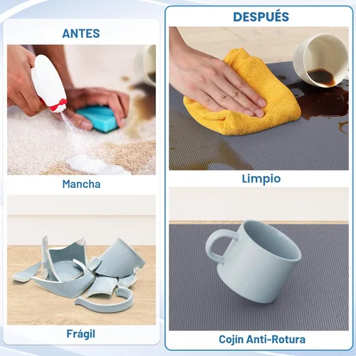 Miniatura 4 de StepRite Tapetes de cocina, 2 tapetes acolchados, antifatiga, para piso, de escritorio, antideslizante, impermeables, oficina, alfombras de 17.3 x