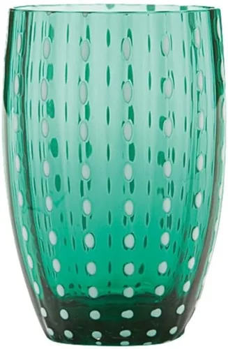 Miniatura 12 de Zafferano Perle - Vaso de cristal transparente hecho a mano, 32 h 4.291 in d 2.795 in, 6 piezas, transparente Claro