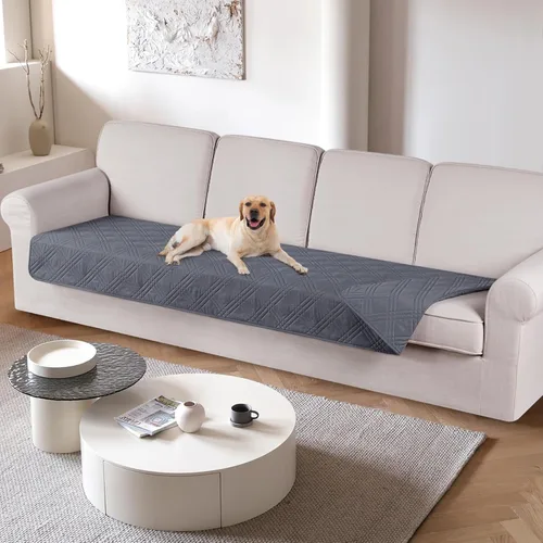 Miniatura 11 de TAOCOCO Funda de cojín de sofá 100% impermeable reversible, funda de asiento de sofá para perros y mascotas, funda de sofá biplaza para sofá