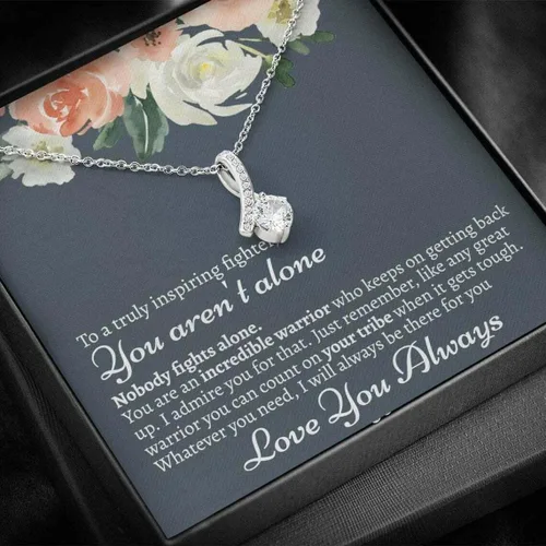 Miniatura 4 de Joyería con tarjeta de mensaje, regalos personalizados, collar hecho a mano, collar con tarjeta, tarjeta de mensaje y caja que no estás solo, collar