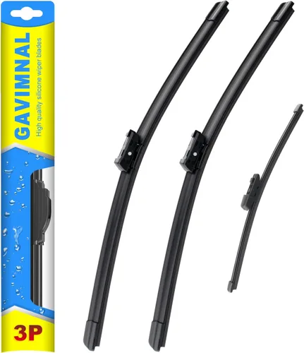 Miniatura 18 de Gavimnal® 15"+15"+13" escobillas limpiaparabrisas de silicona de repuesto para Jeep Wrangler JK 2008-2018 Jeep Wrangler 2007-2017, escobillas