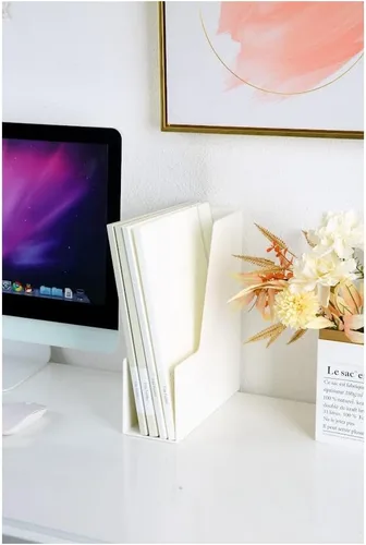 Miniatura 2 de YBM HOME Organizador vertical para archivos, diseño frontal abierto para un fácil acceso a archivos, documentos y revistas, ideal para oficina