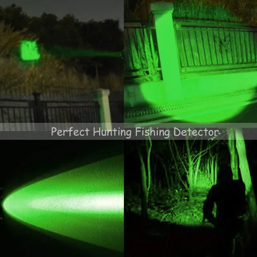 Miniatura 6 de Linterna de caza – Luz de mano LED verde – Zoomable, resistente al agua y a los golpes, luces de caza nocturna para pesca, cerdo, cerdo, coyote