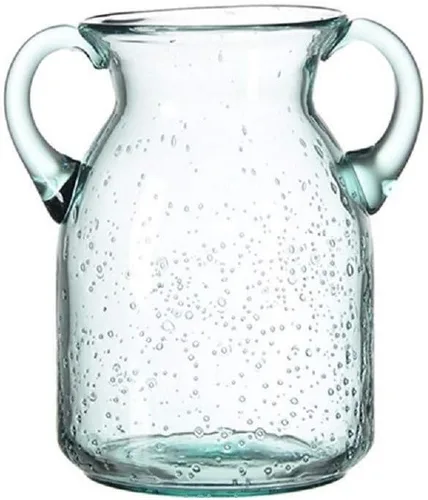 Sunkey - Jarrón de cristal para decoración del hogar, Vidrio, Azul, S
