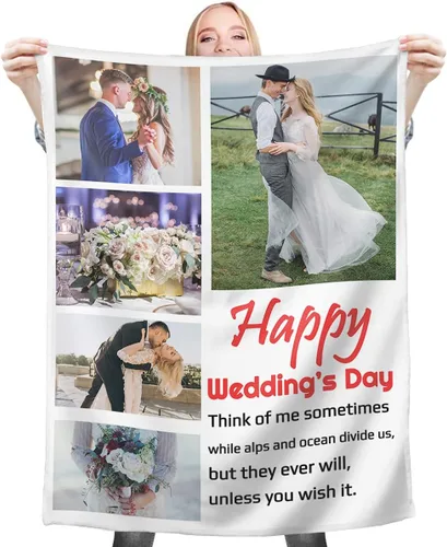 Miniatura 21 de Mantas personalizadas con collage de fotos, mantas personalizadas con texto y imagen, mantas de franela suave, mantas de cama regalo para bebé