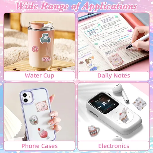 Miniatura 6 de 800 piezas de lindas calcomanías para álbum de recortes de viaje Y2K, libro de calcomanías japonés para adultos, calcomanías coreanas Kawaii