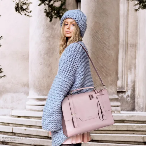Miniatura 2 de ECOSUSI Bolso de mensajero para portátil para mujer, maletín de 15,6 pulgadas para portátil Rosa