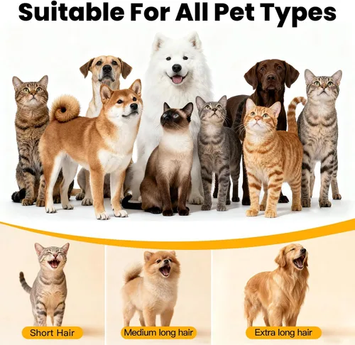 Miniatura 11 de FIXR Aspiradora para Aseo de Perros, Kit de Aseo para Mascotas Todo en Uno con Cortador de Pelo y Cepillo Anti-Desprendimiento, Aspiradora de Pelo